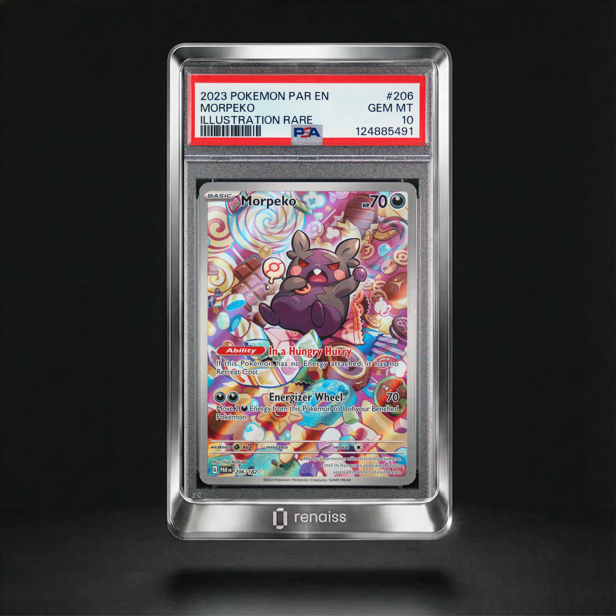 PSA 10 Gem Mint 2023 Pokemon Par En-Paradox Rift 206 Morpeko